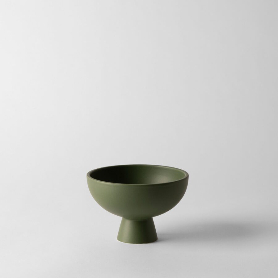 Small Deep Green Footed Snack Bowl